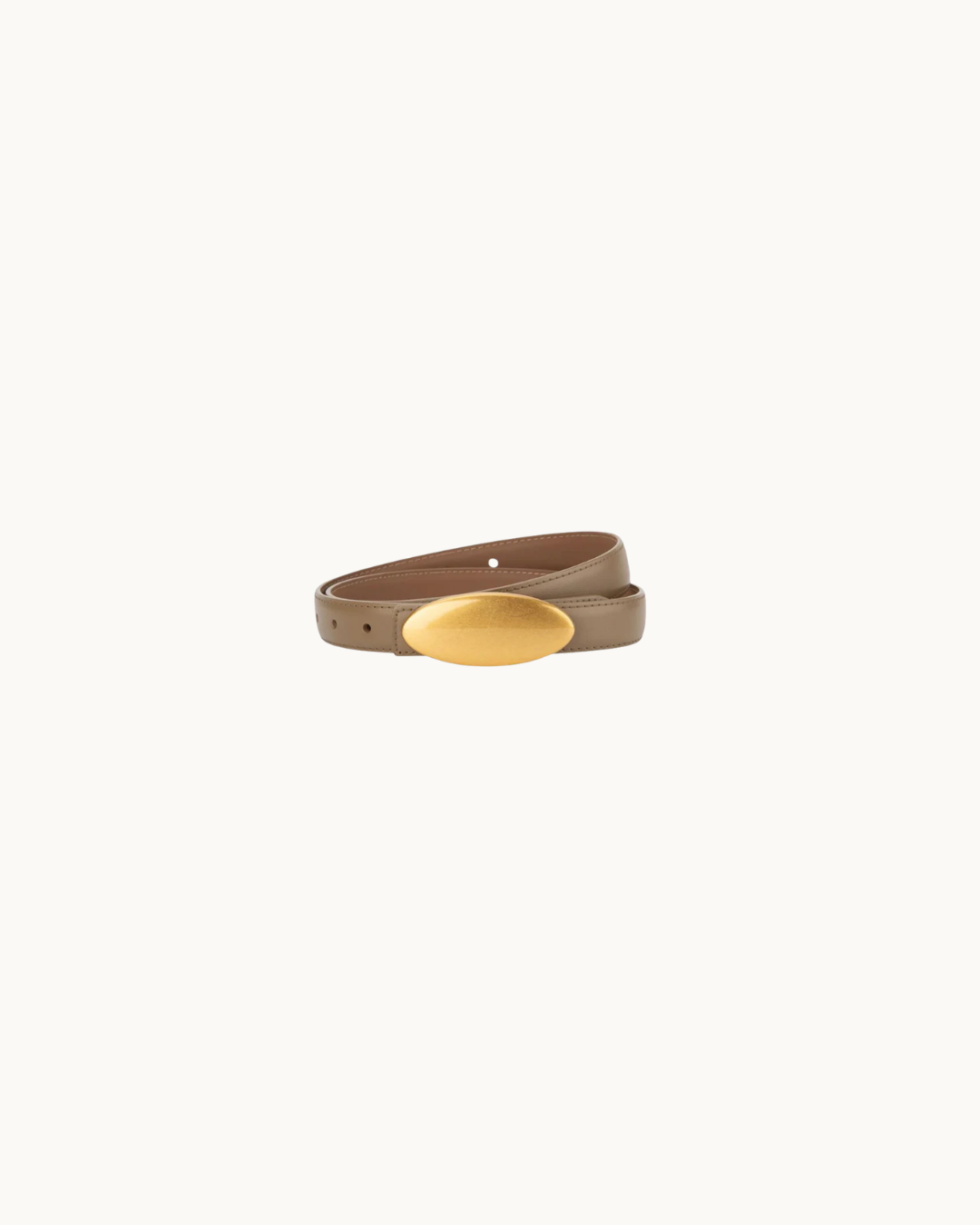 Brushed Oval Buckle Belt