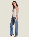 The Heather: Strapless Linen Blouse