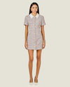 Violet Tweed Collared Mini Dress