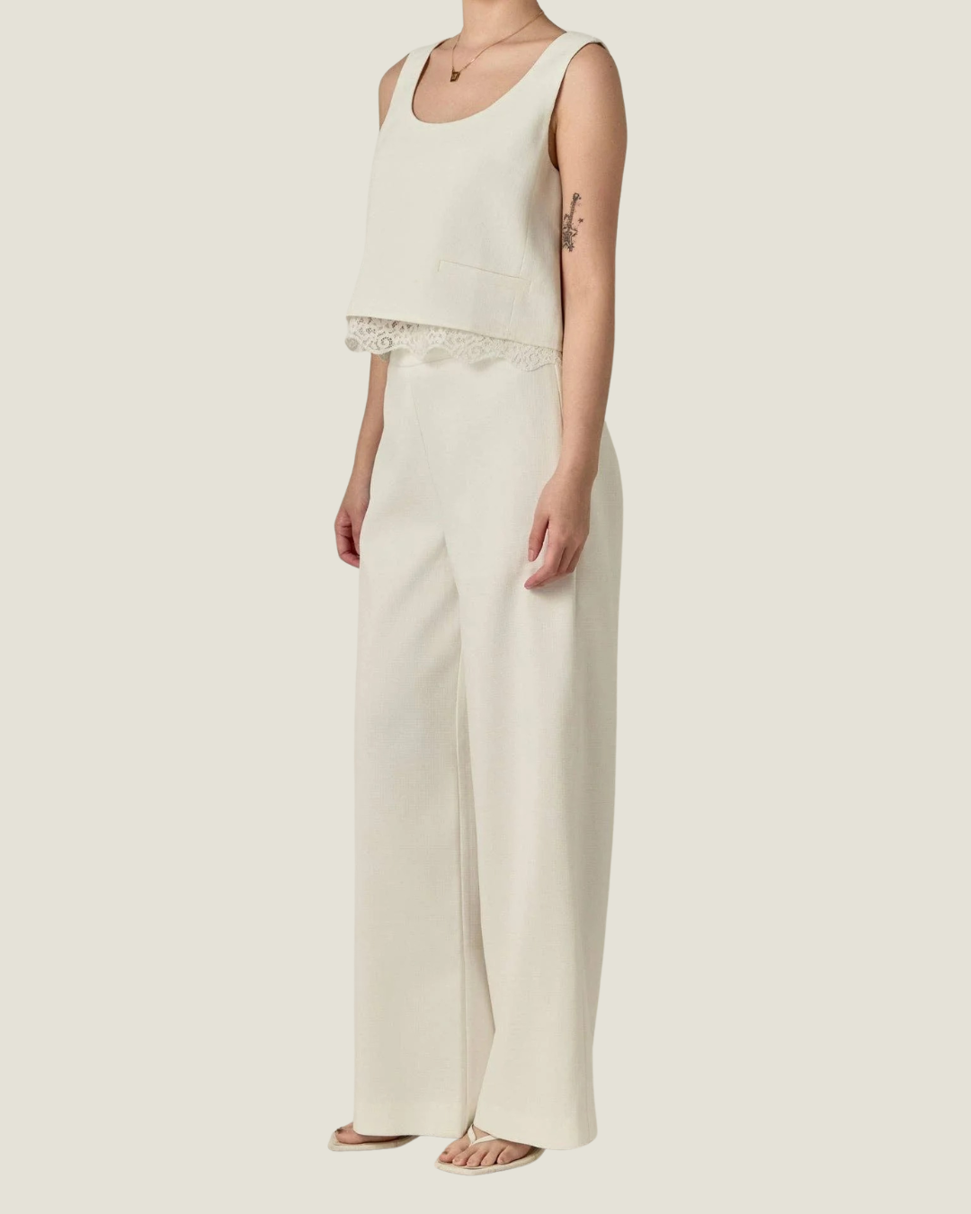 Quinn Lace Trim Sleeveless Top