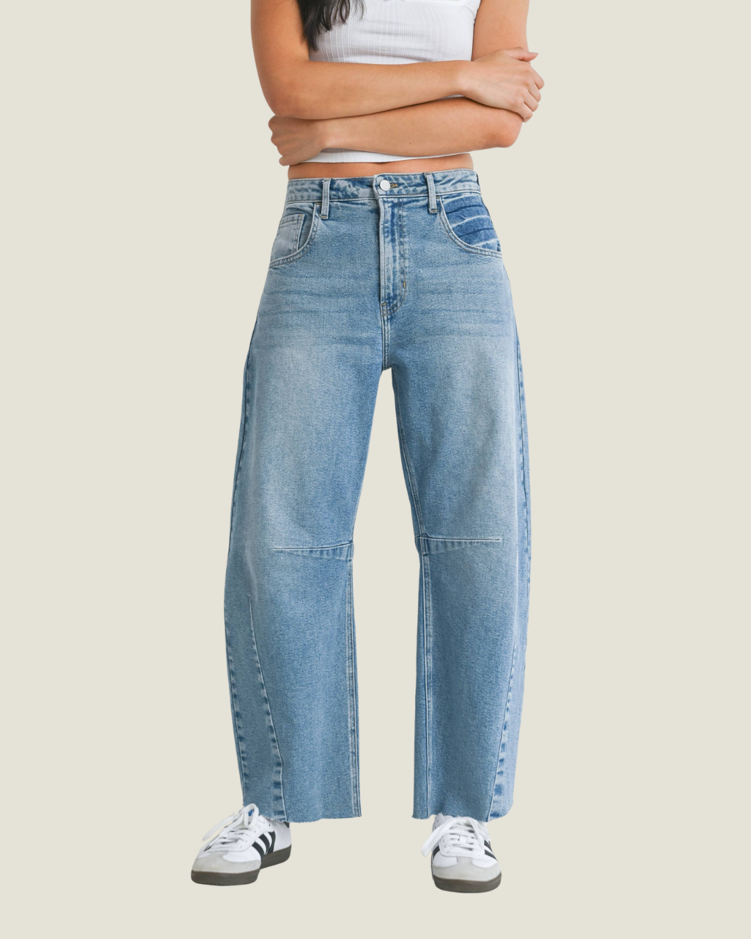 Stacy High Rise Barrel Jeans