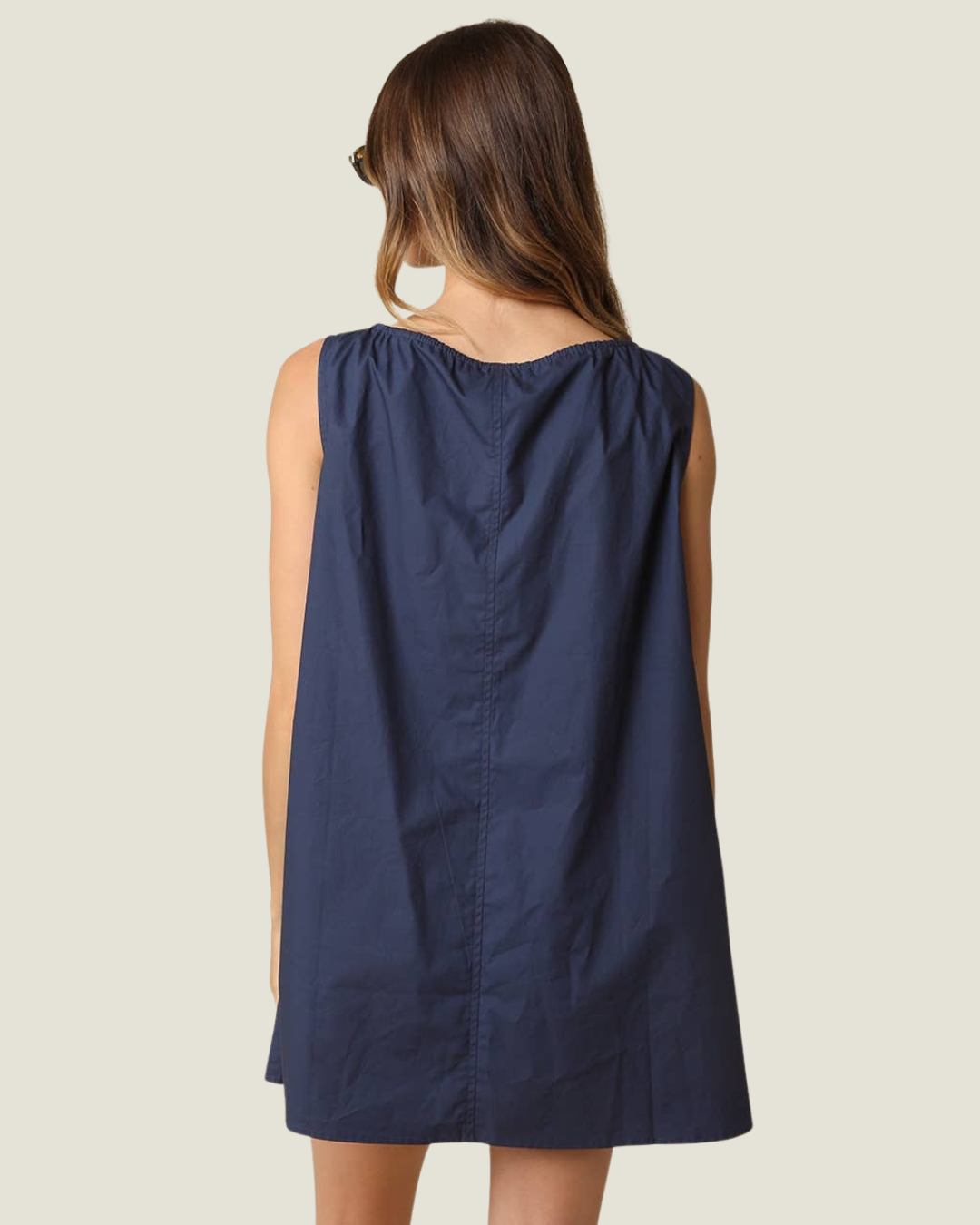 Elena Sleeveless Cotton Mini Dress