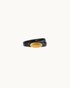 Brushed Oval Buckle Belt