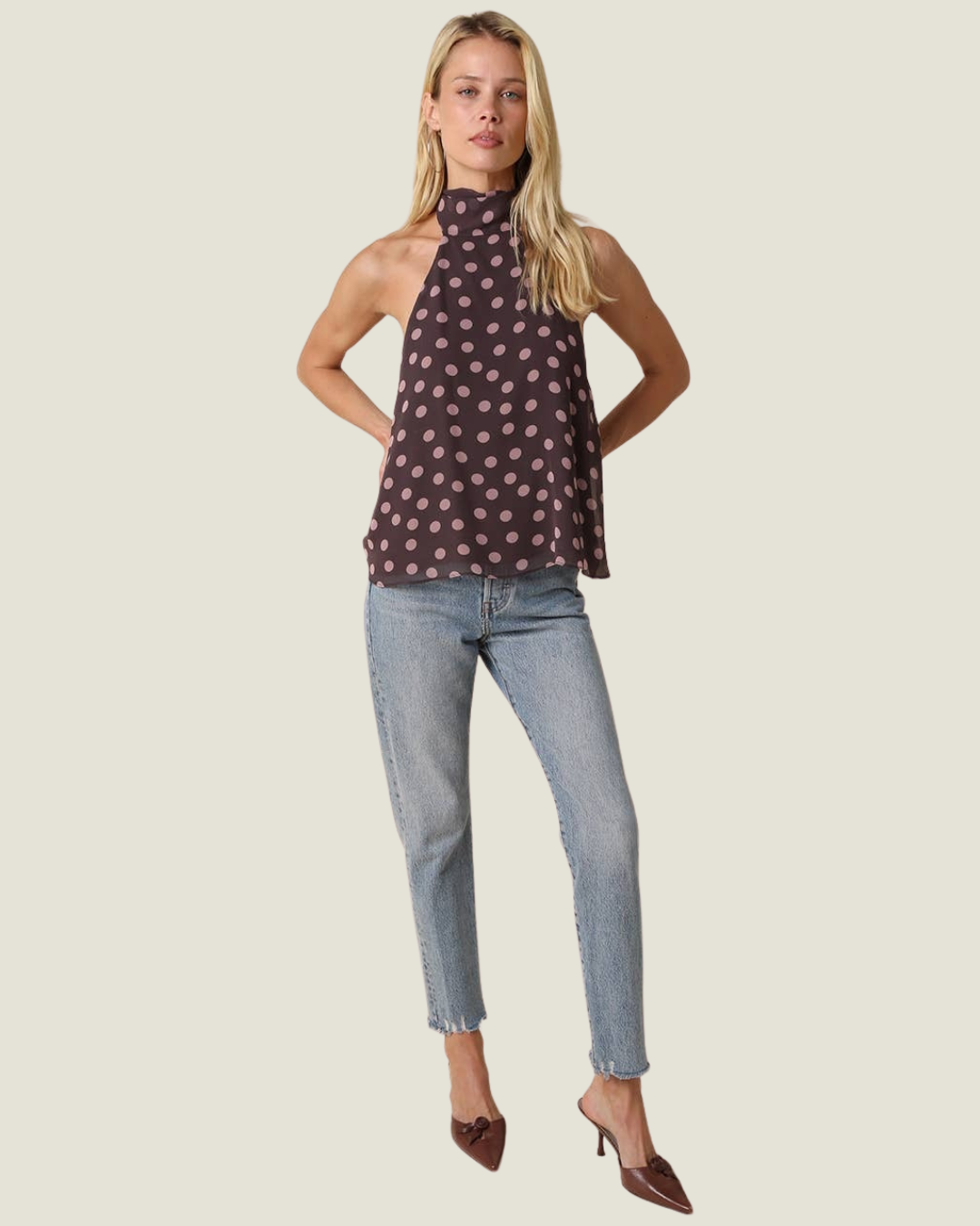 Nova Polka Dot Halter Top