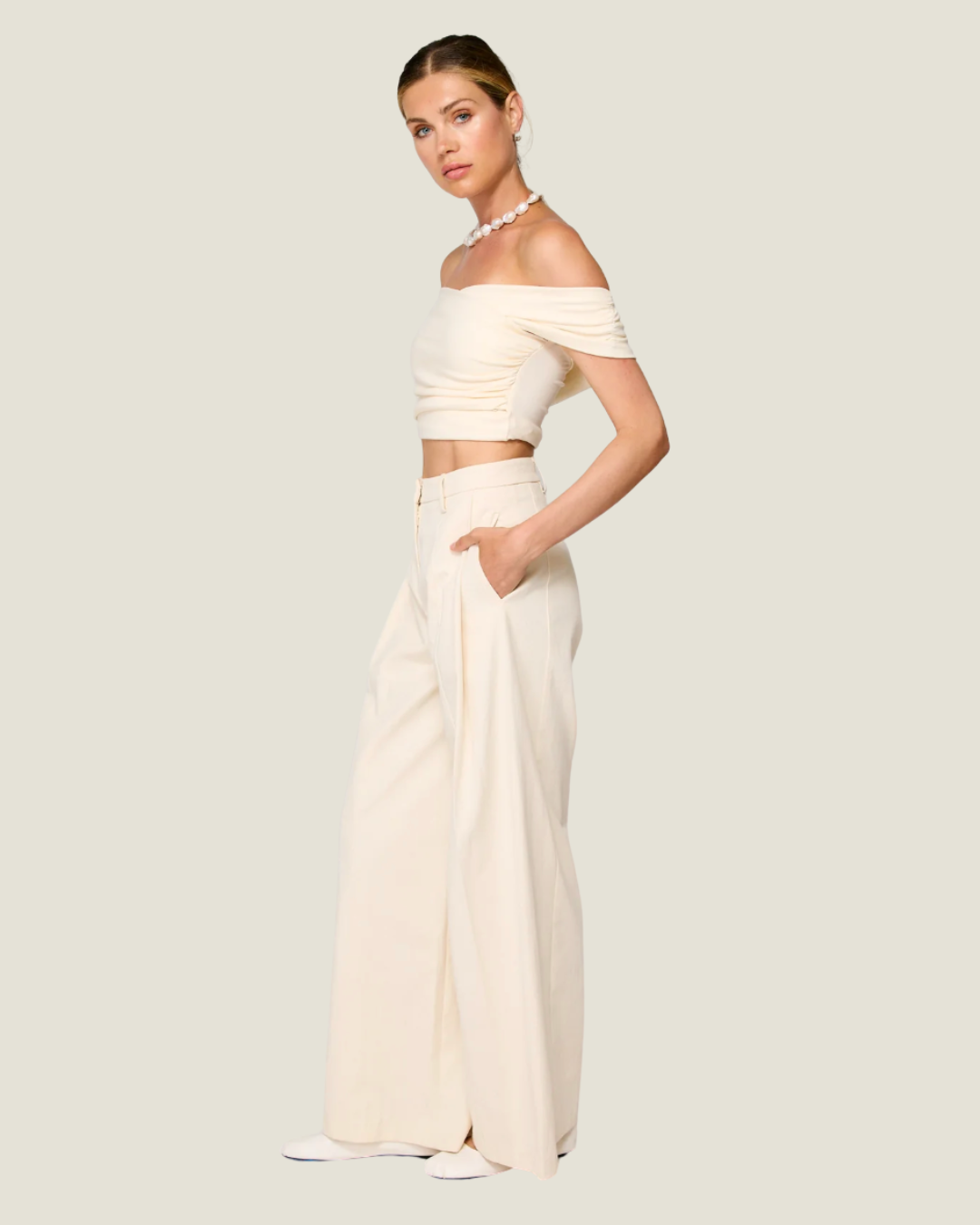 Devin High Waist Wide Leg Trousers