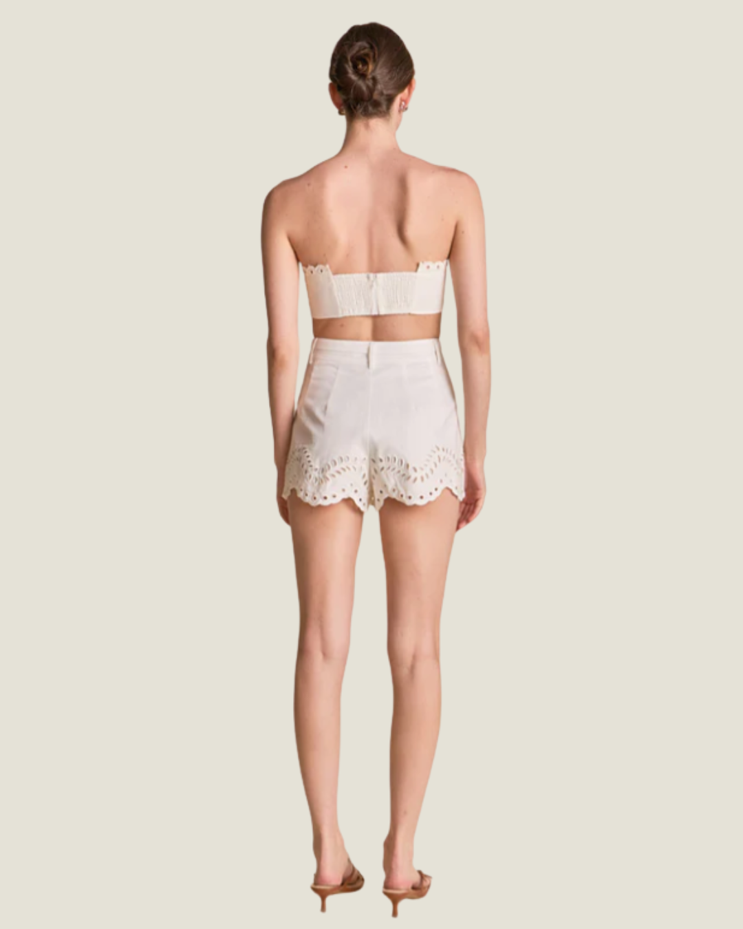 Camille Embroidered High Waist Shorts