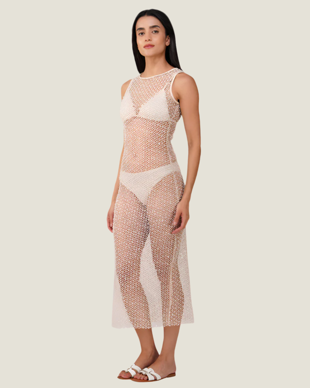 Pearl Sheer Mesh Dress