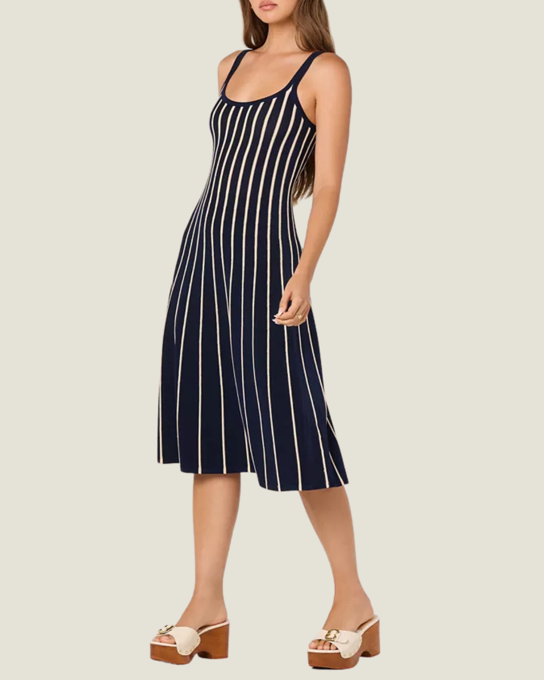 Irecia Scoop Neck Midi Sweater Dress