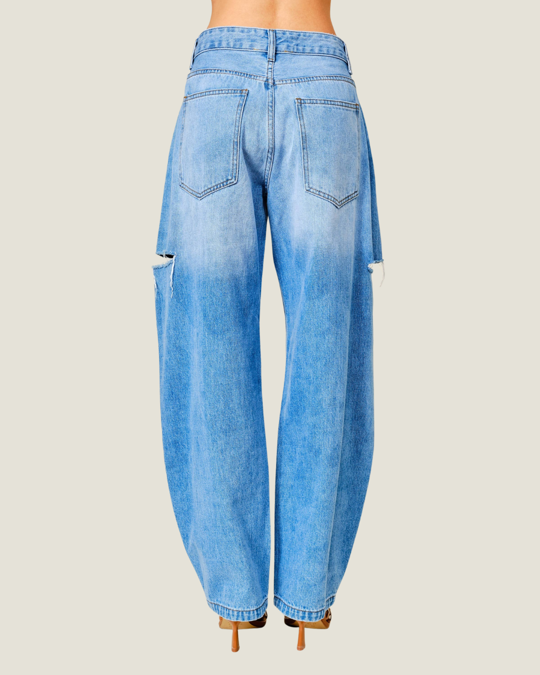 Sawyer Side Slit Barrel Jeans