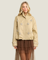 Sandy Embellished Cropped Trench