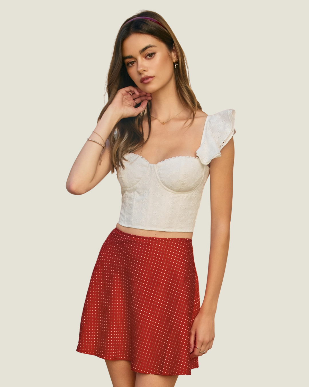 Caroline Polka Dot Mini Skirt