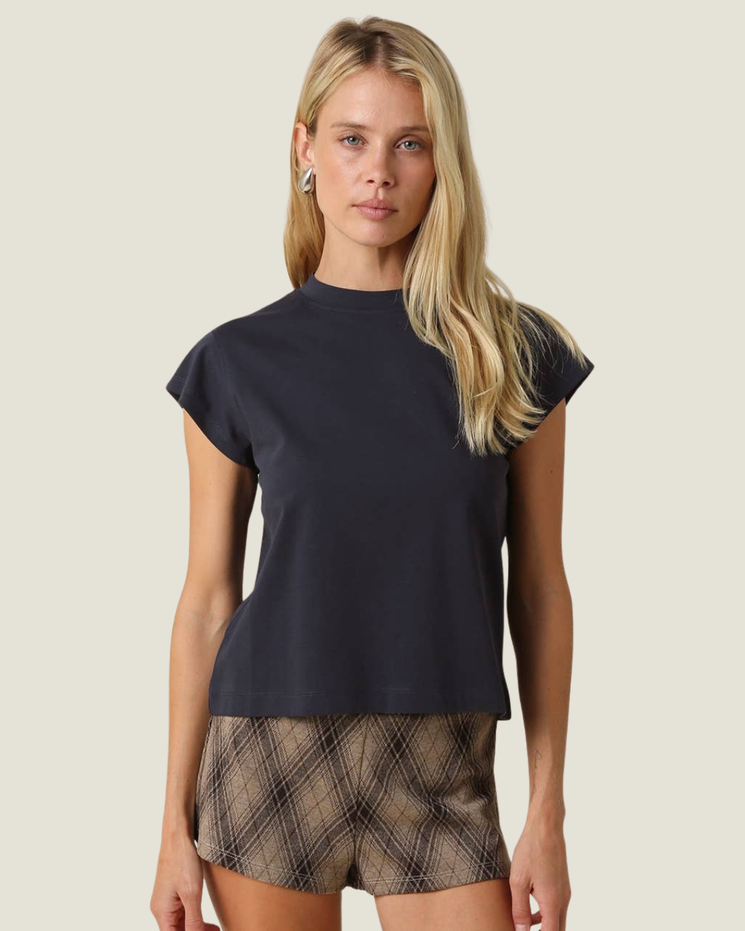 Valerie Cap Sleeve Crop Tee