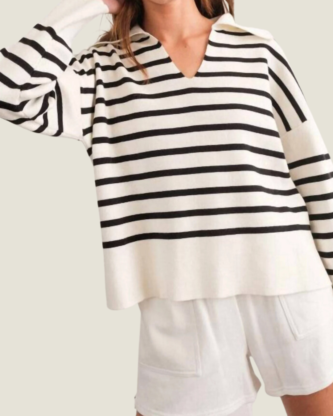 Nantucket Summer: Striped V Neck Sweater