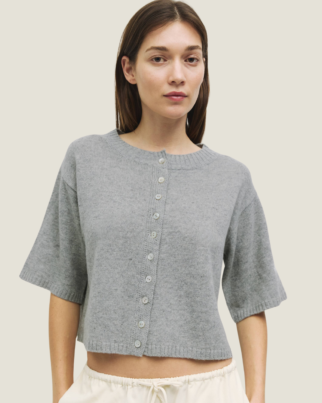Stacey Short Sleeve Knit Cardigan
