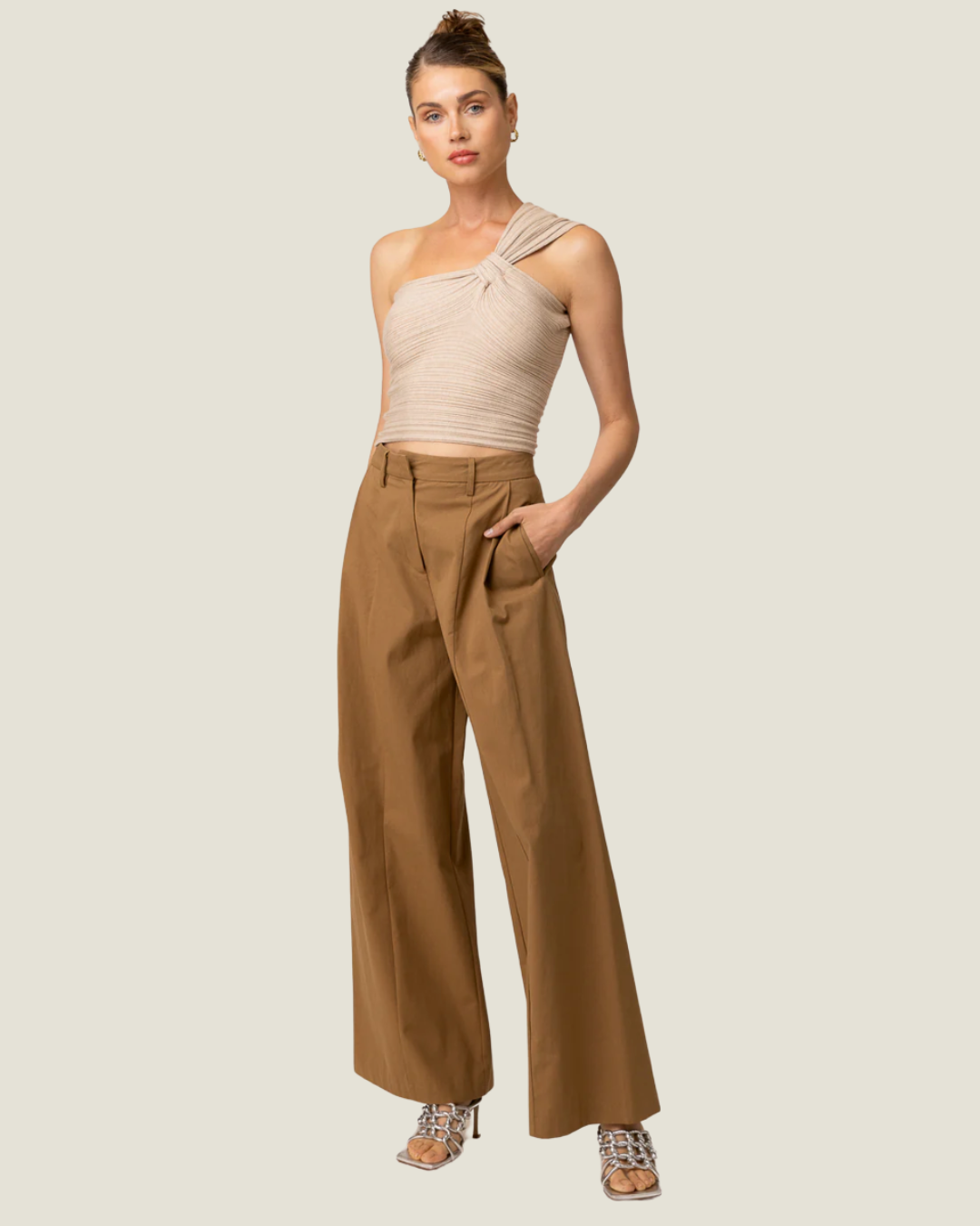 The Aisha: One Shoulder Knit Tank