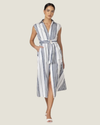 The Lizzy: Belted Poplin Dress