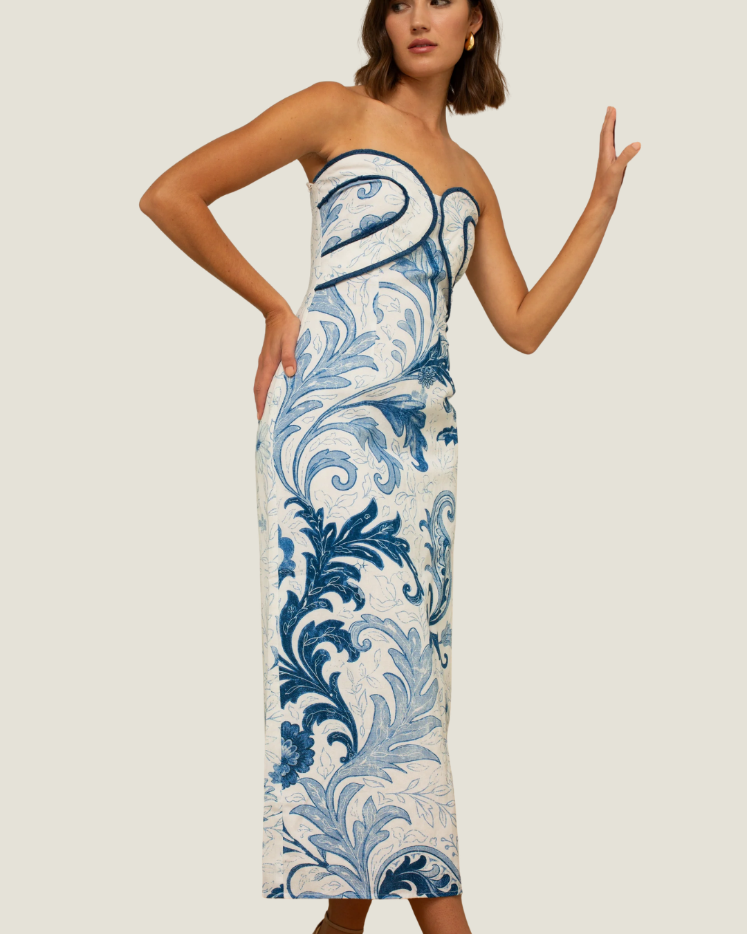 Hayden Midi Dress Blue Wave