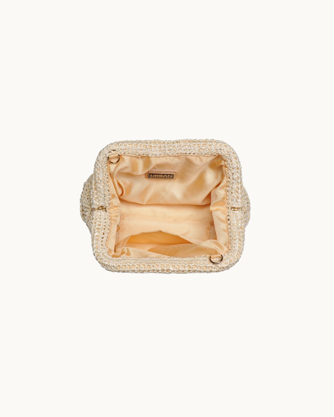 The Annie: Woven Cream Clutch