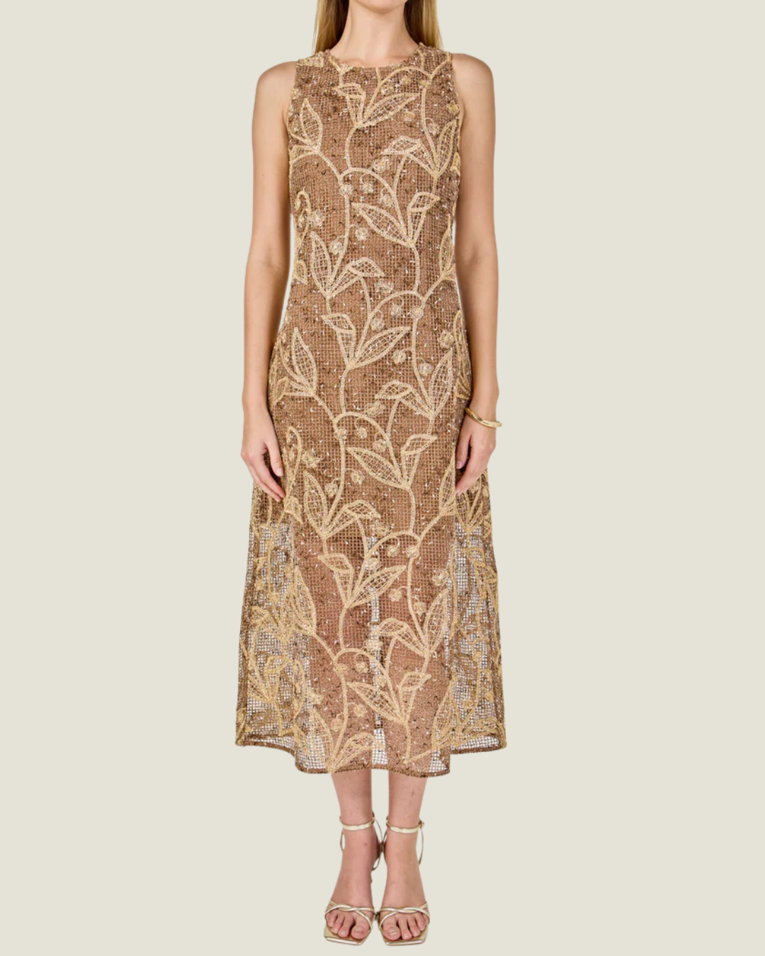 Valencia Embroidered Midi Dress