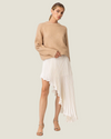Seymour Asymmetrical Pleated Midi Skirt– a statement asymmetrical pleated ivory skirt by Line & Dot available at Love Celine a women’s boutique in SWFL.