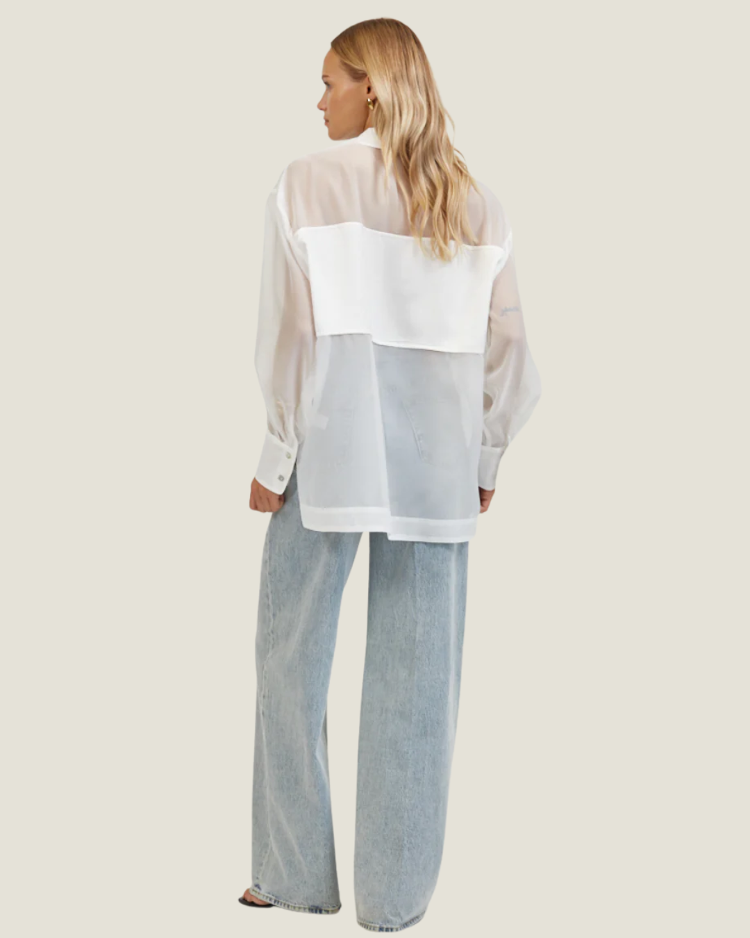 Kaelia Sheer Collared Blouse