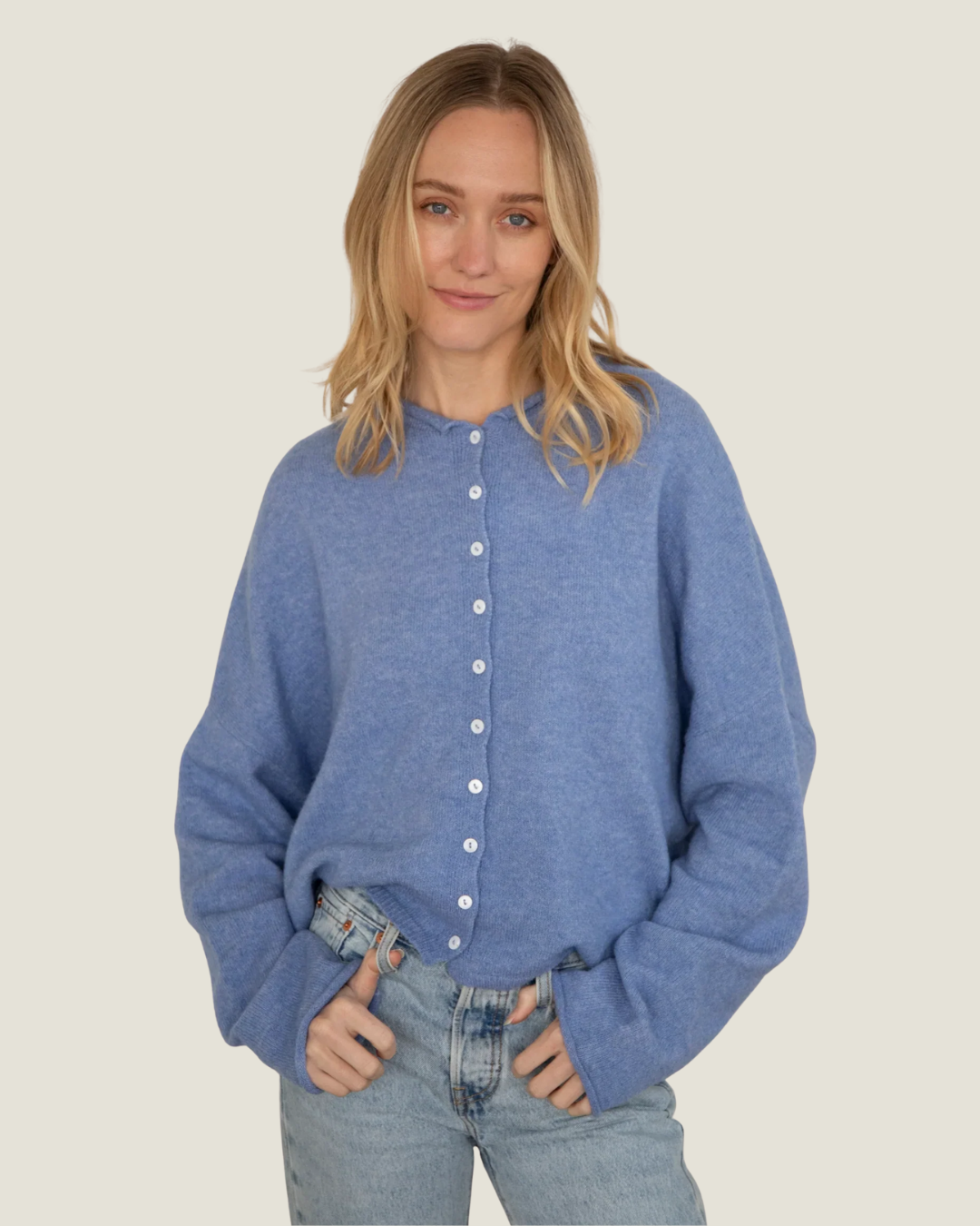 Joyce Cardigan Dusty Blue