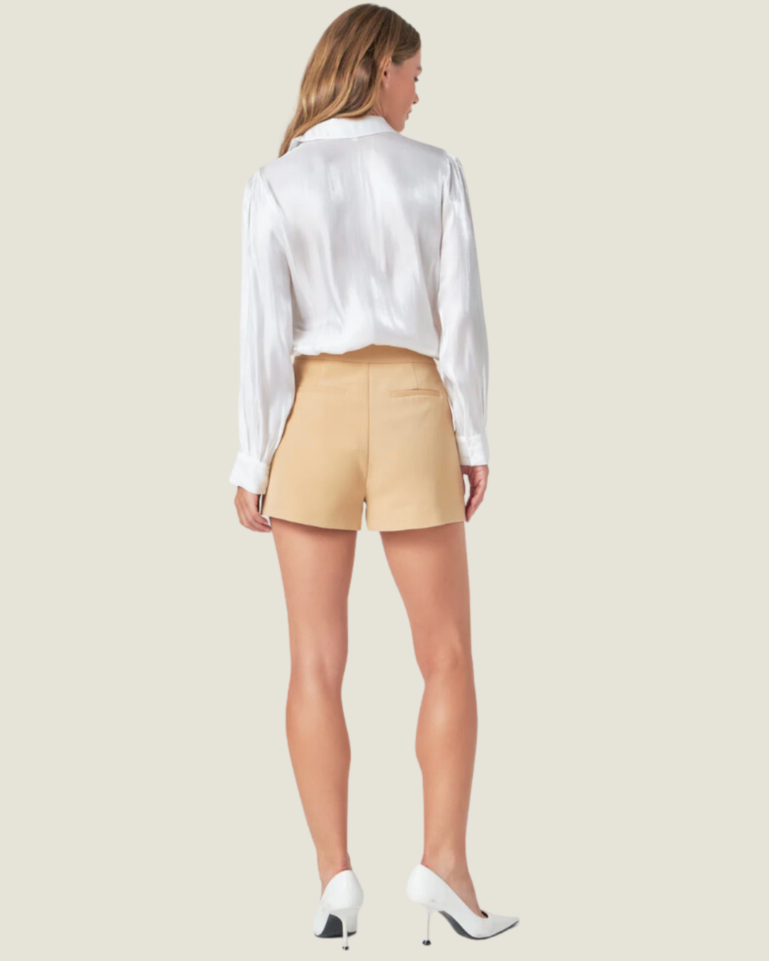 The Cari: Gold Button Detail Shorts