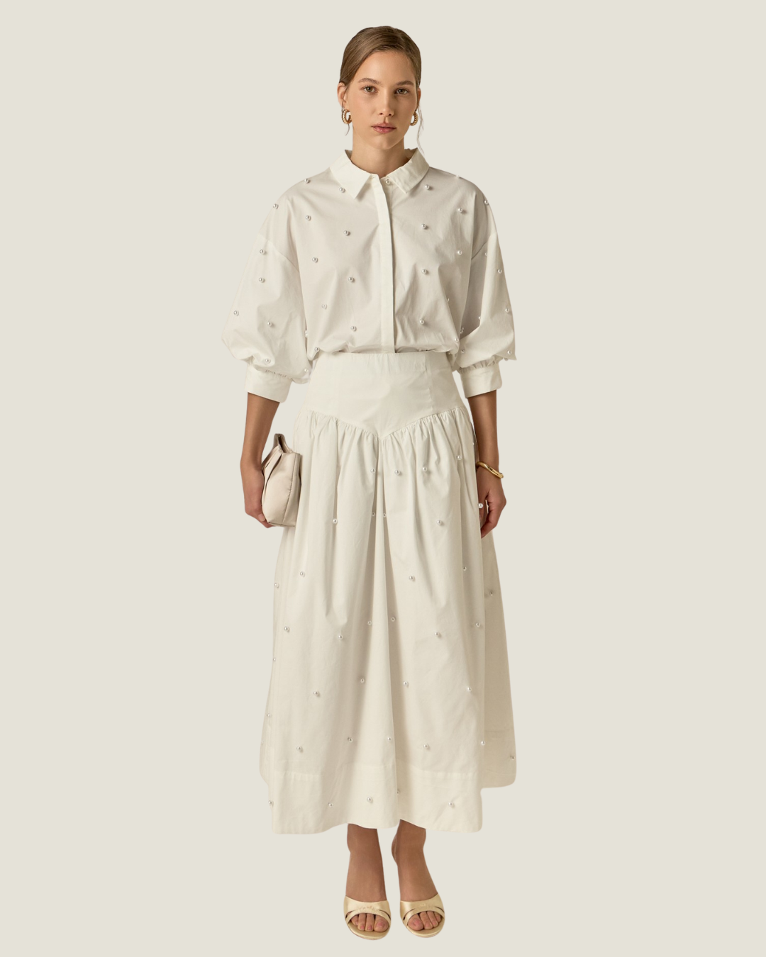 Eleanor Pearl Midi Skirt