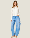 Sawyer Side Slit Barrel Jeans