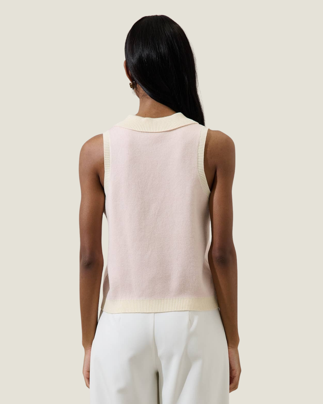 Surma Sardine Sleeveless Polo Sweater Vest