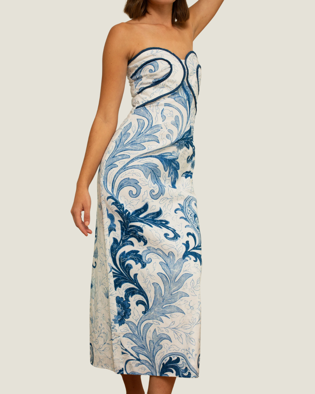 Hayden Midi Dress Blue Wave