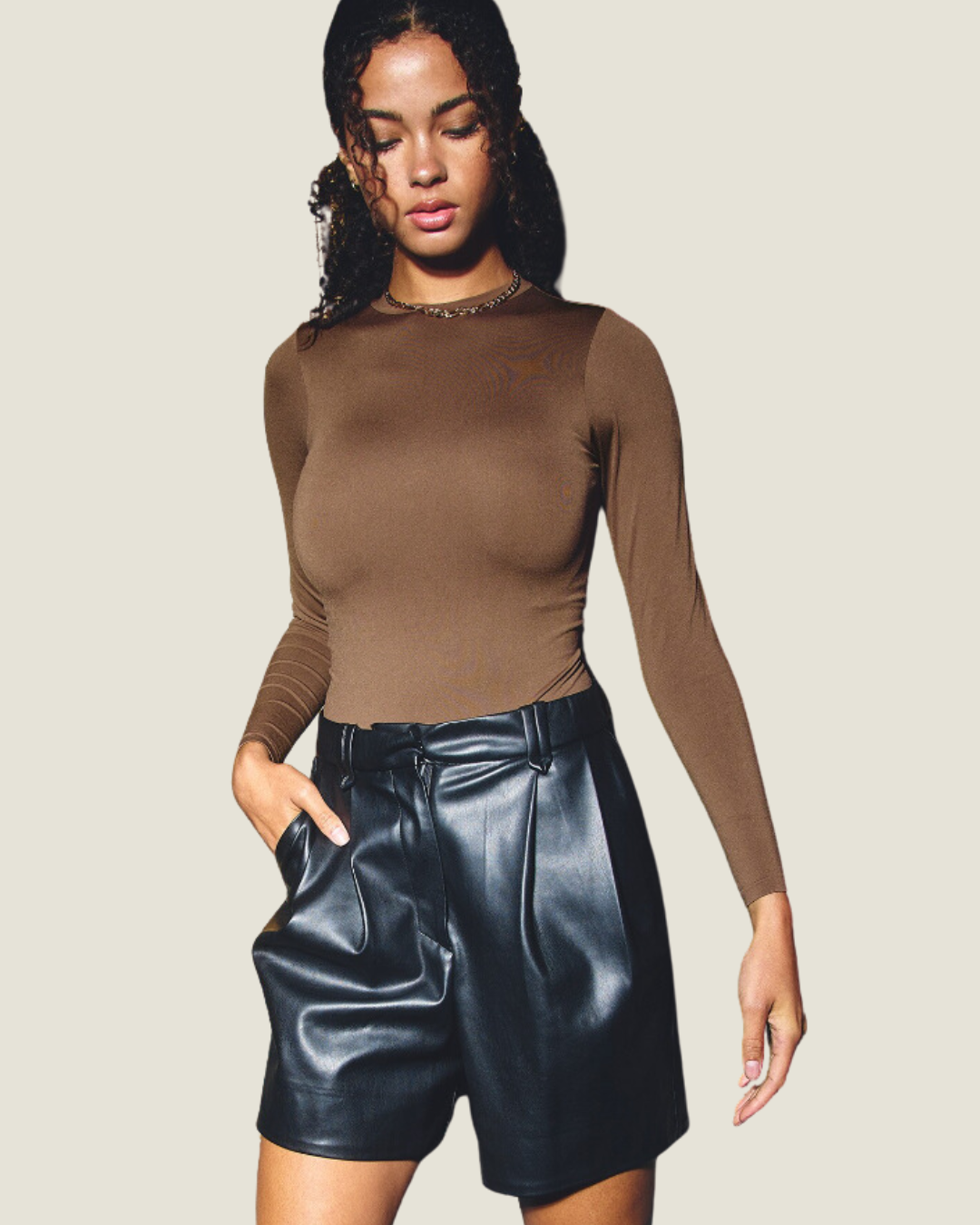 The Julia: Long Sleeve High Neck Bodysuit