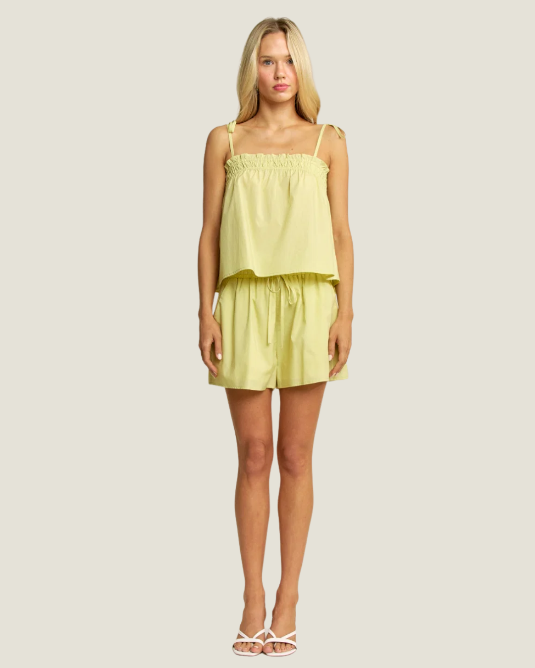 Lemon Drawstring Shorts