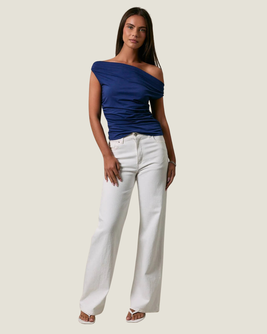 Natalie Ruched Off the Shoulder Top