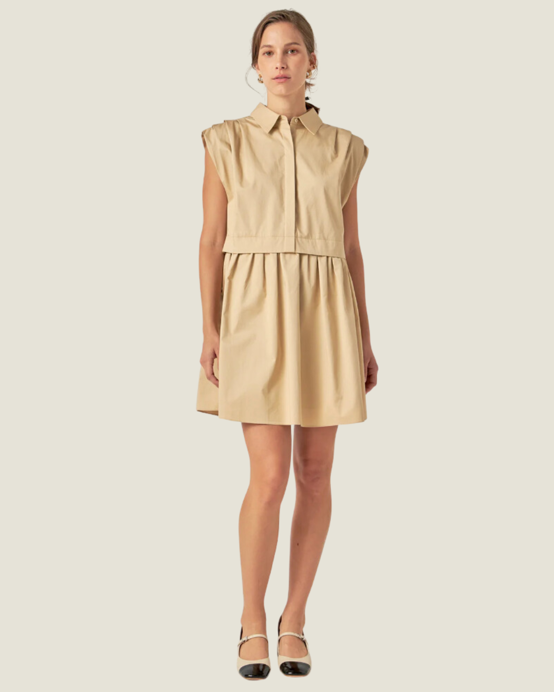 The Jordan: Sleeveless Shirt Mini Dress