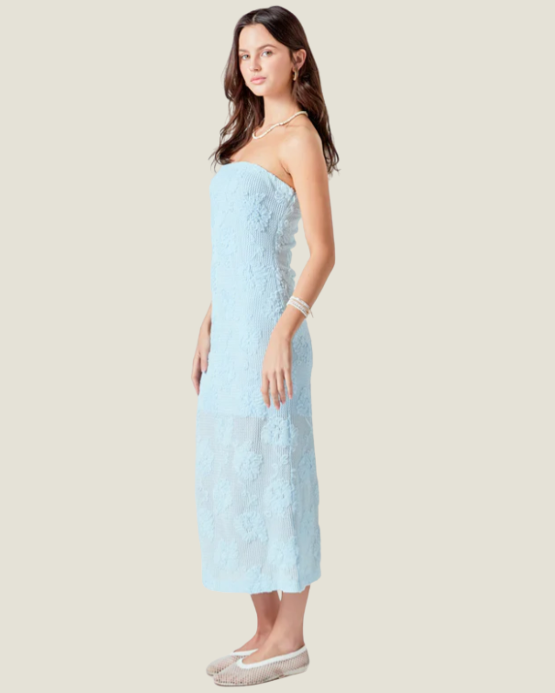 Cierra Embroidered Midi Dress