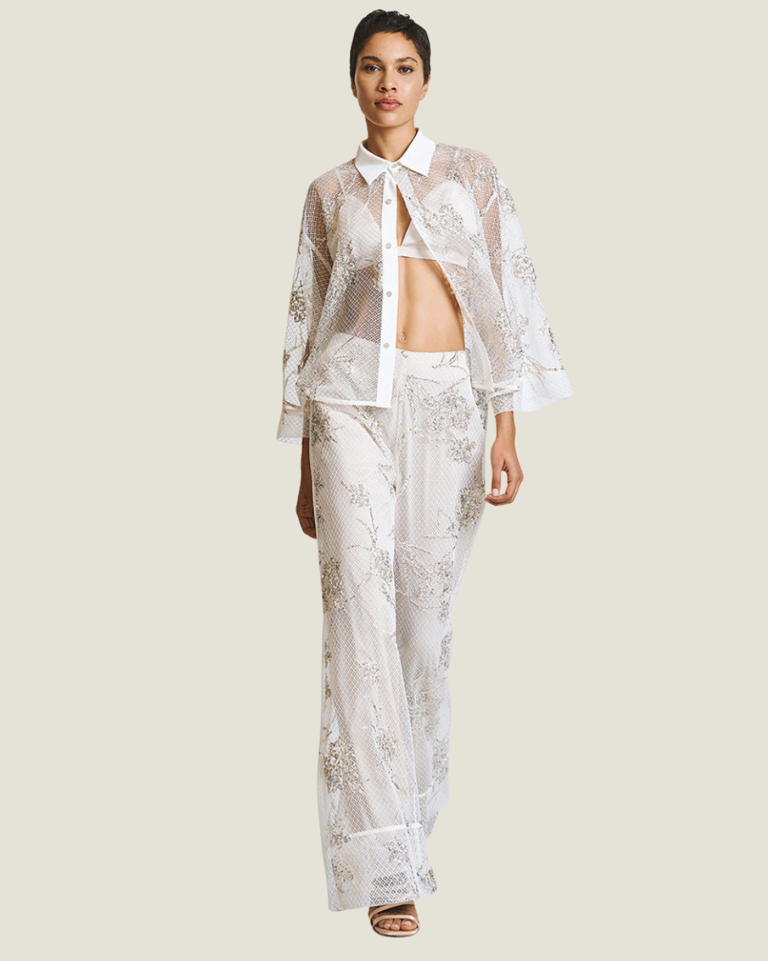 Elara Embellished Wide Leg Pant