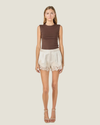 Nadine Tailored Lace Trim Shorts
