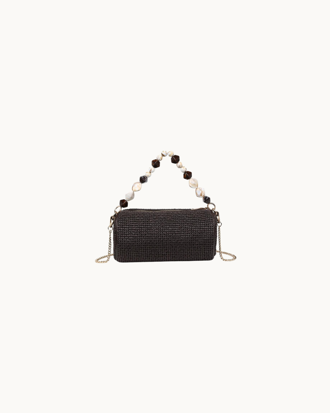 Woven Beaded Detail Clutch