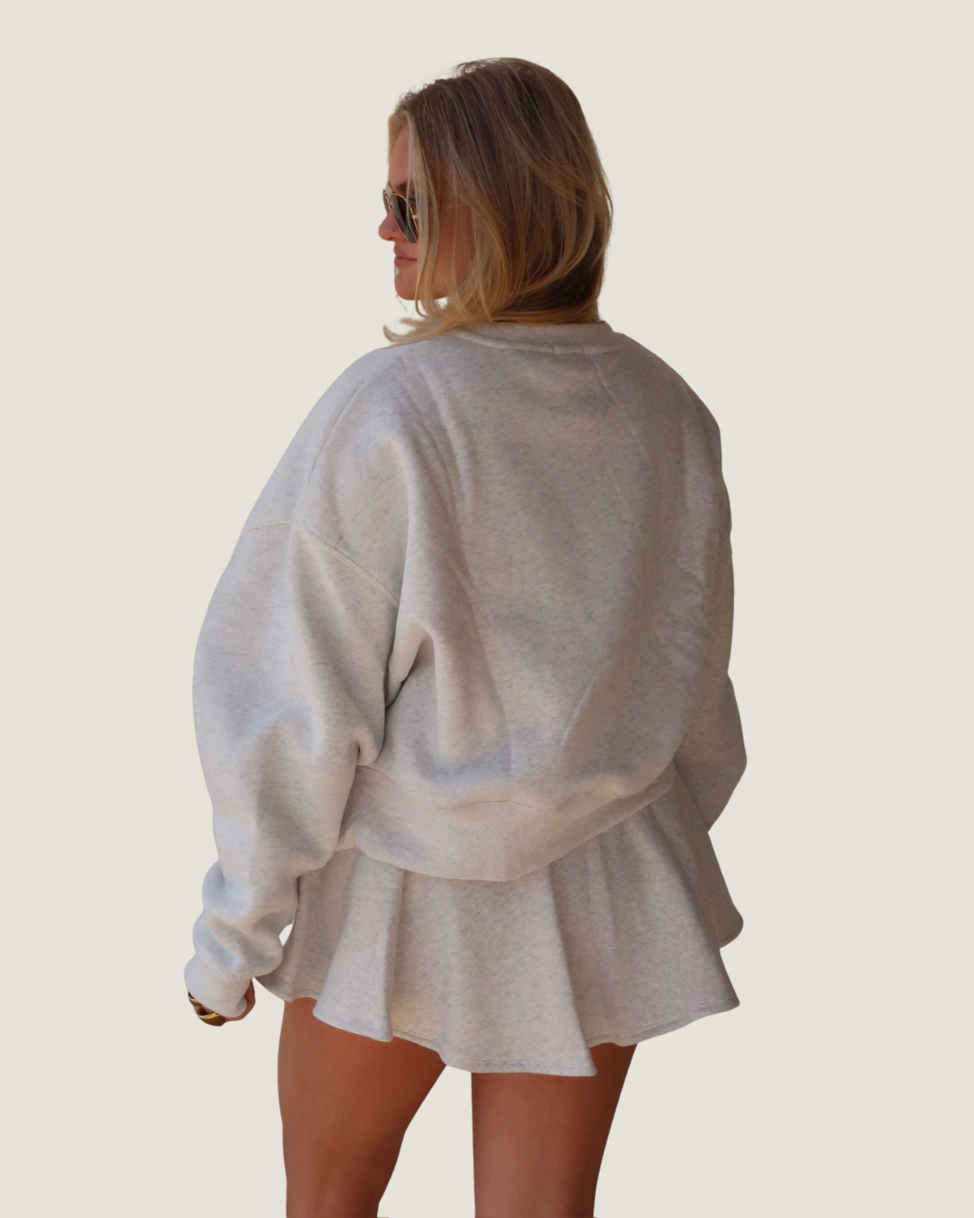 Naples Polo Club Grey Drawstring Waistband Flare Skort