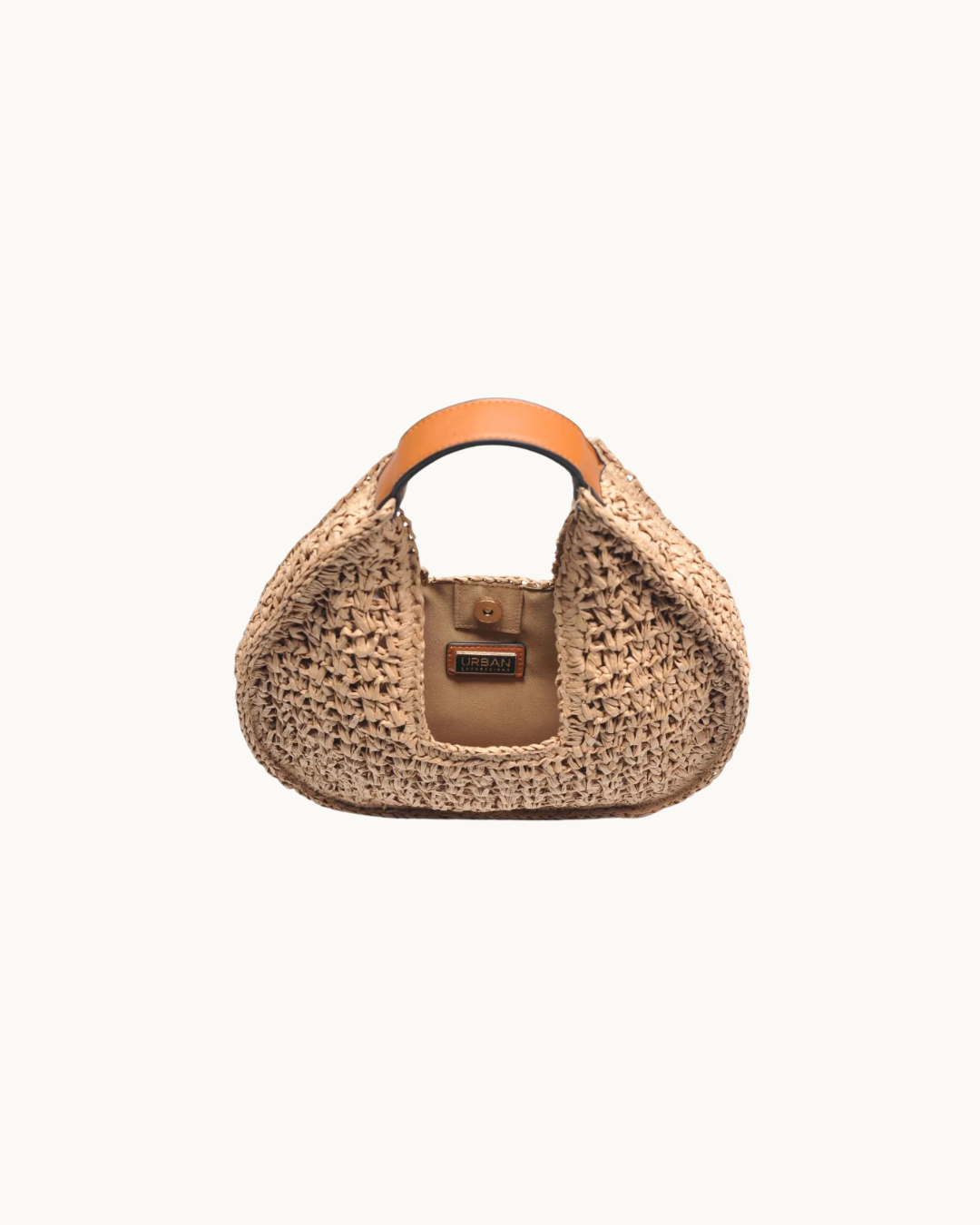 The Marie: Natural Tan Rattan Purse
