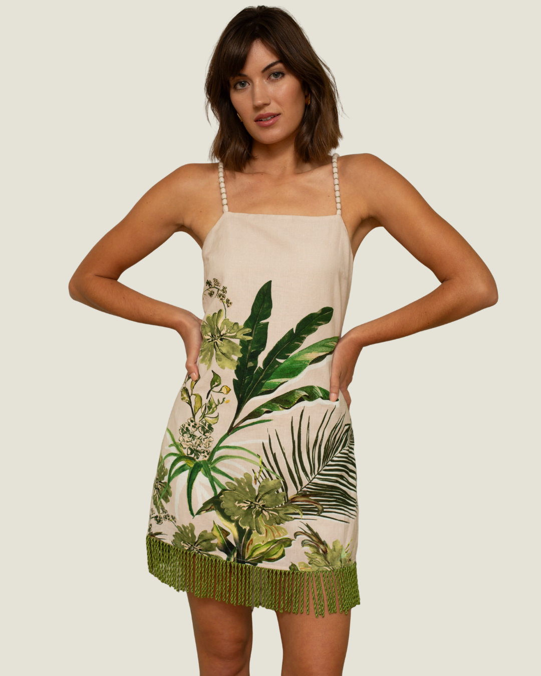 Parker Tropical Fringe Mini Dress