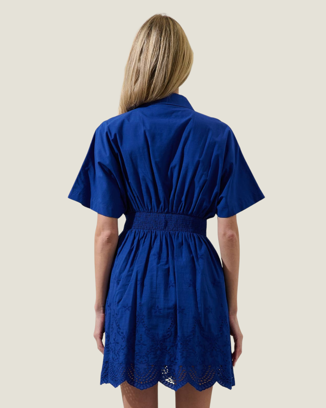 Sammie Collared Eyelet Mini Dress