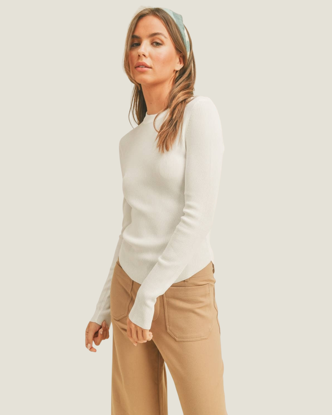 Sophia Ribbed Long Sleeve Top