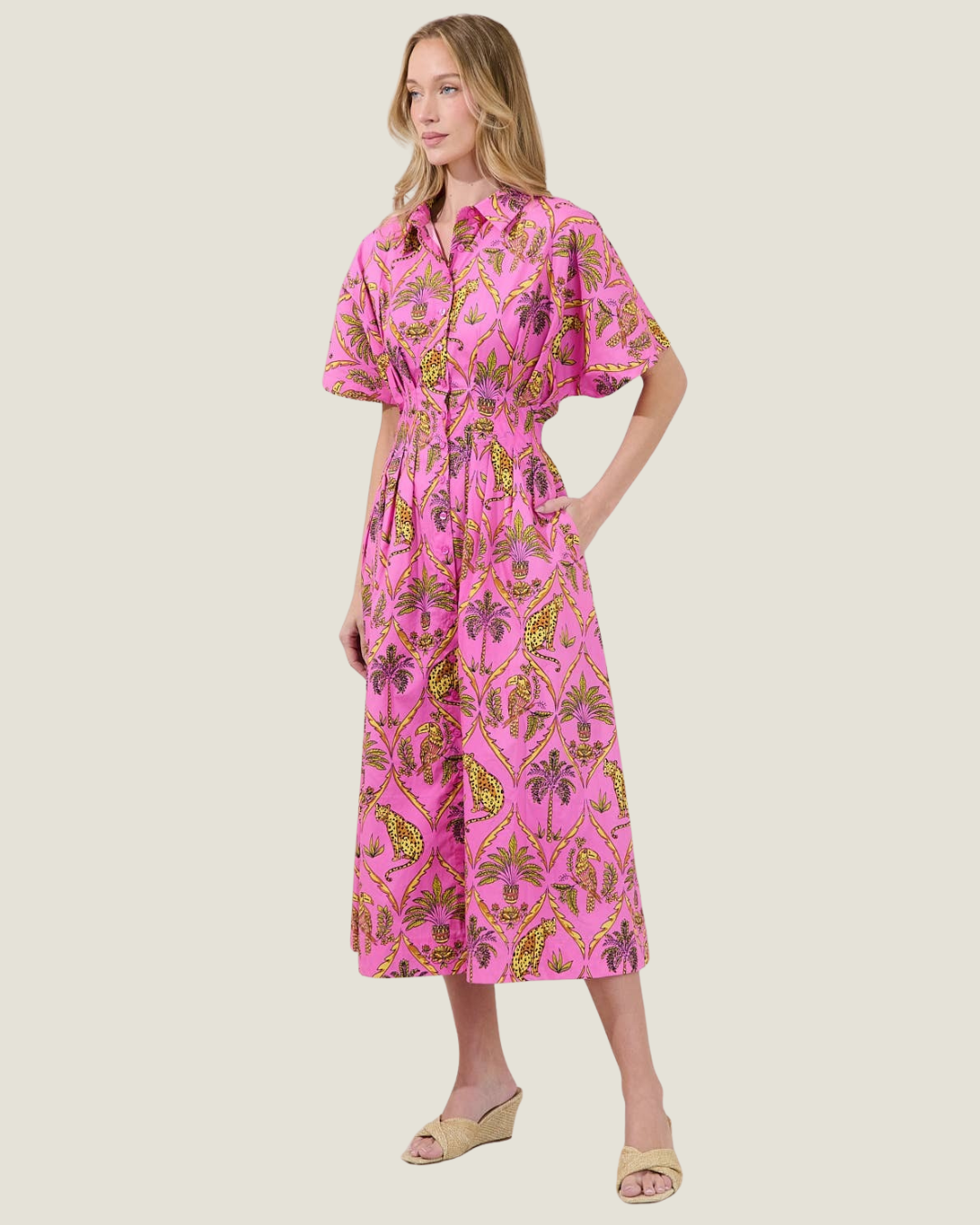 Susannah Pleated Midi Dress