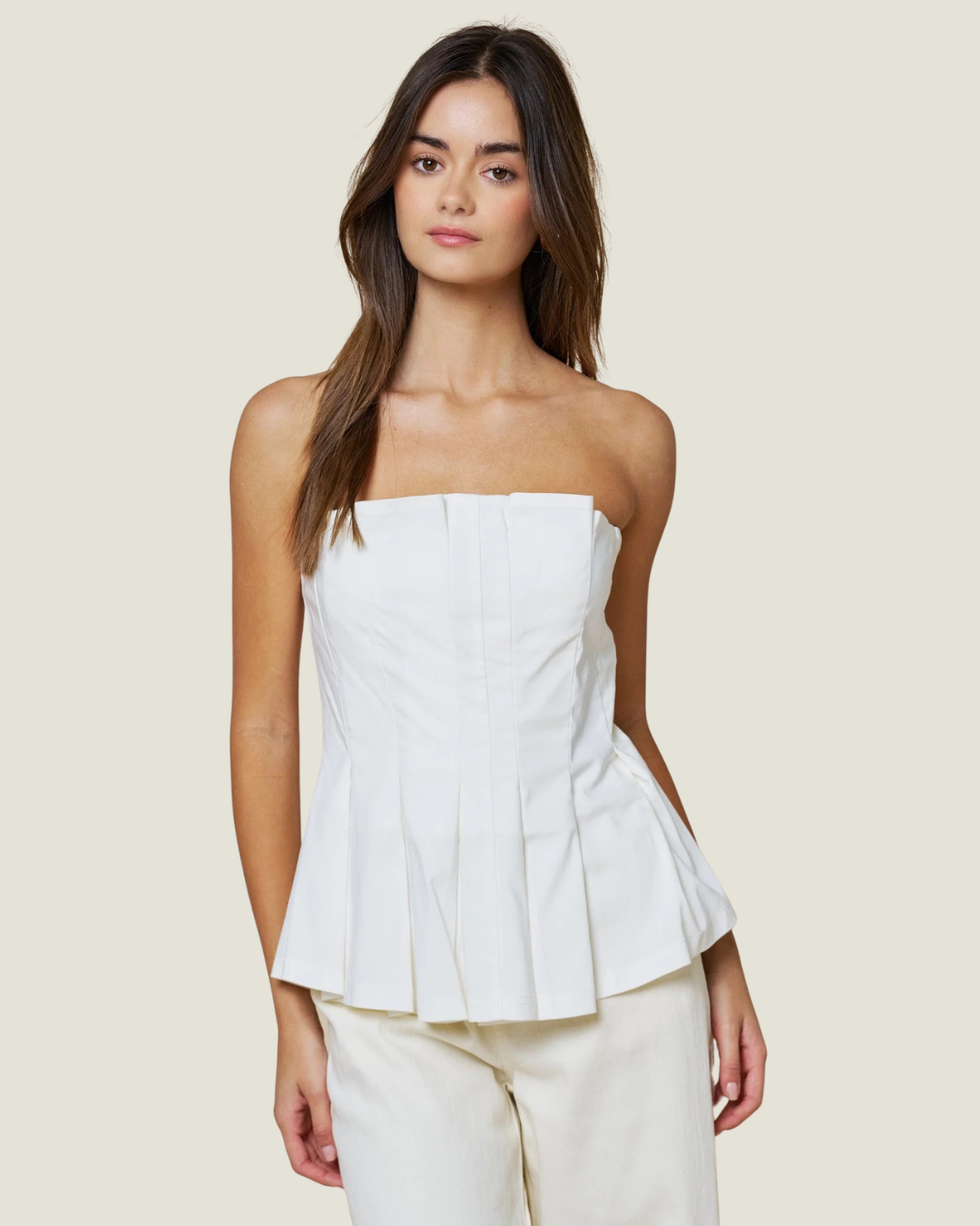 Bryn Strapless Structured Top