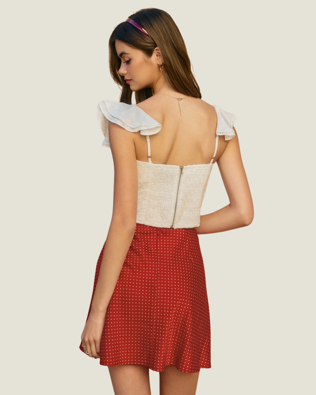 Caroline Polka Dot Mini Skirt