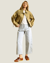 Striped Cotton Barrel Pants