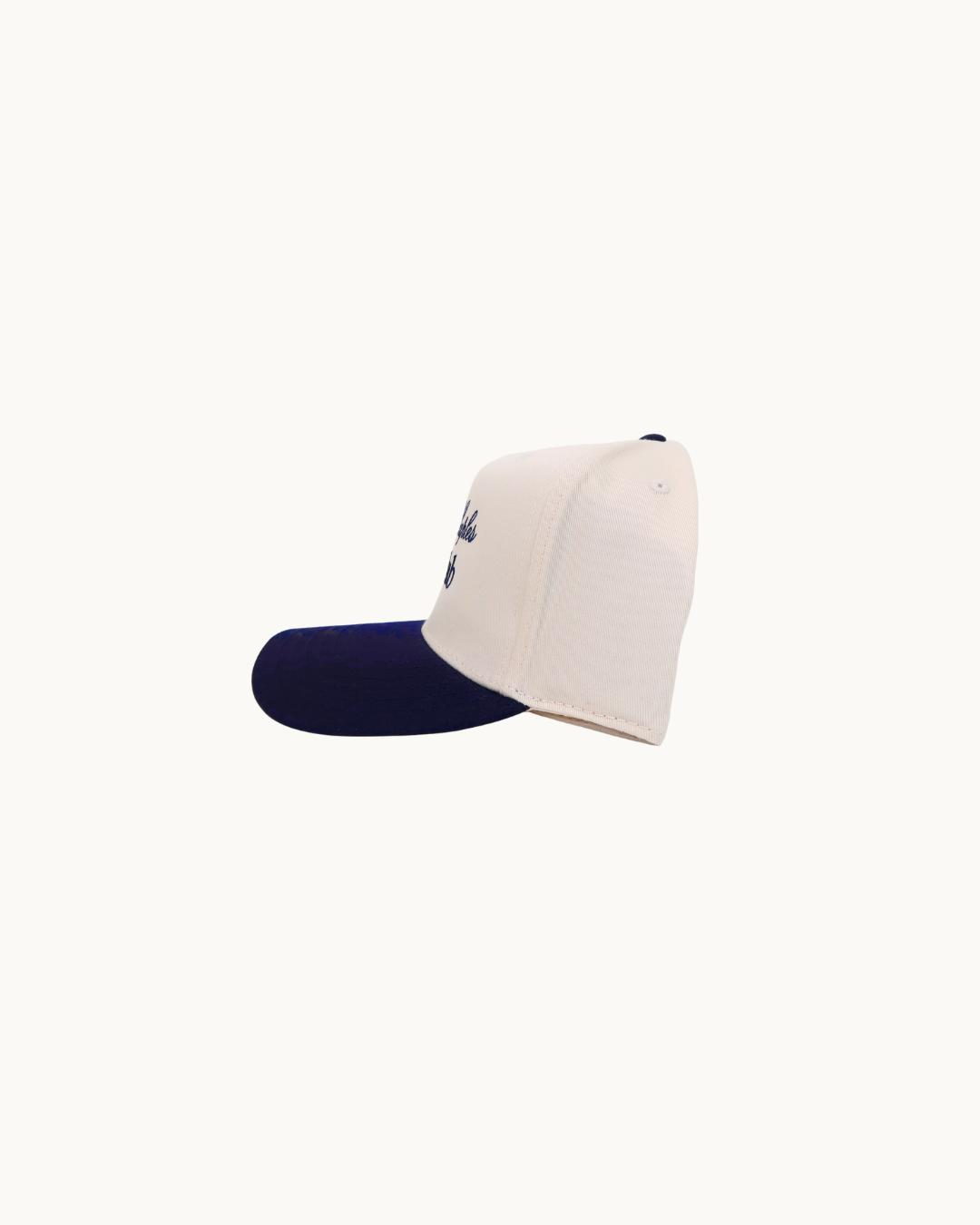 The Naples Polo Club Blue & Off White Embroidered Trucker Hat