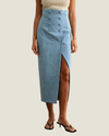 Darcy Double-Breasted Denim Skirt